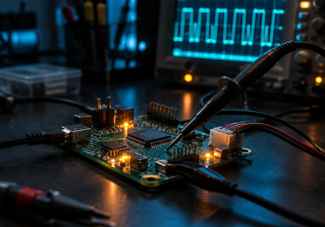 Prototype hardware under test